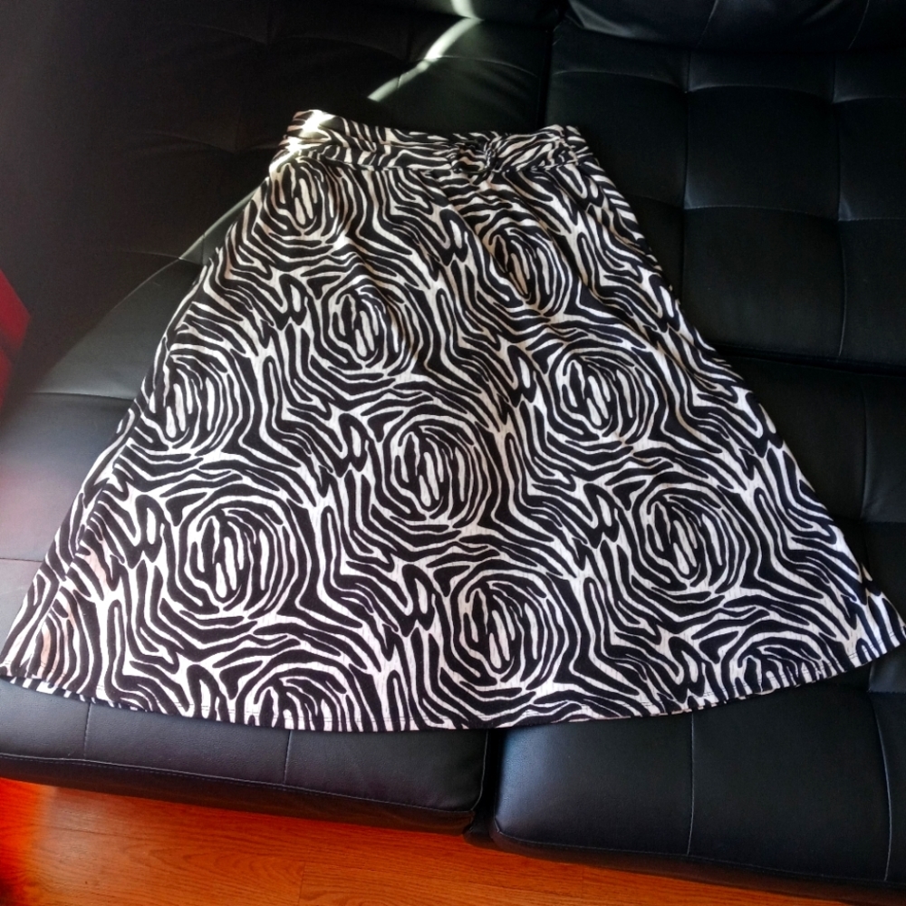 Robert Louis Zebra Print Maxi Skirt